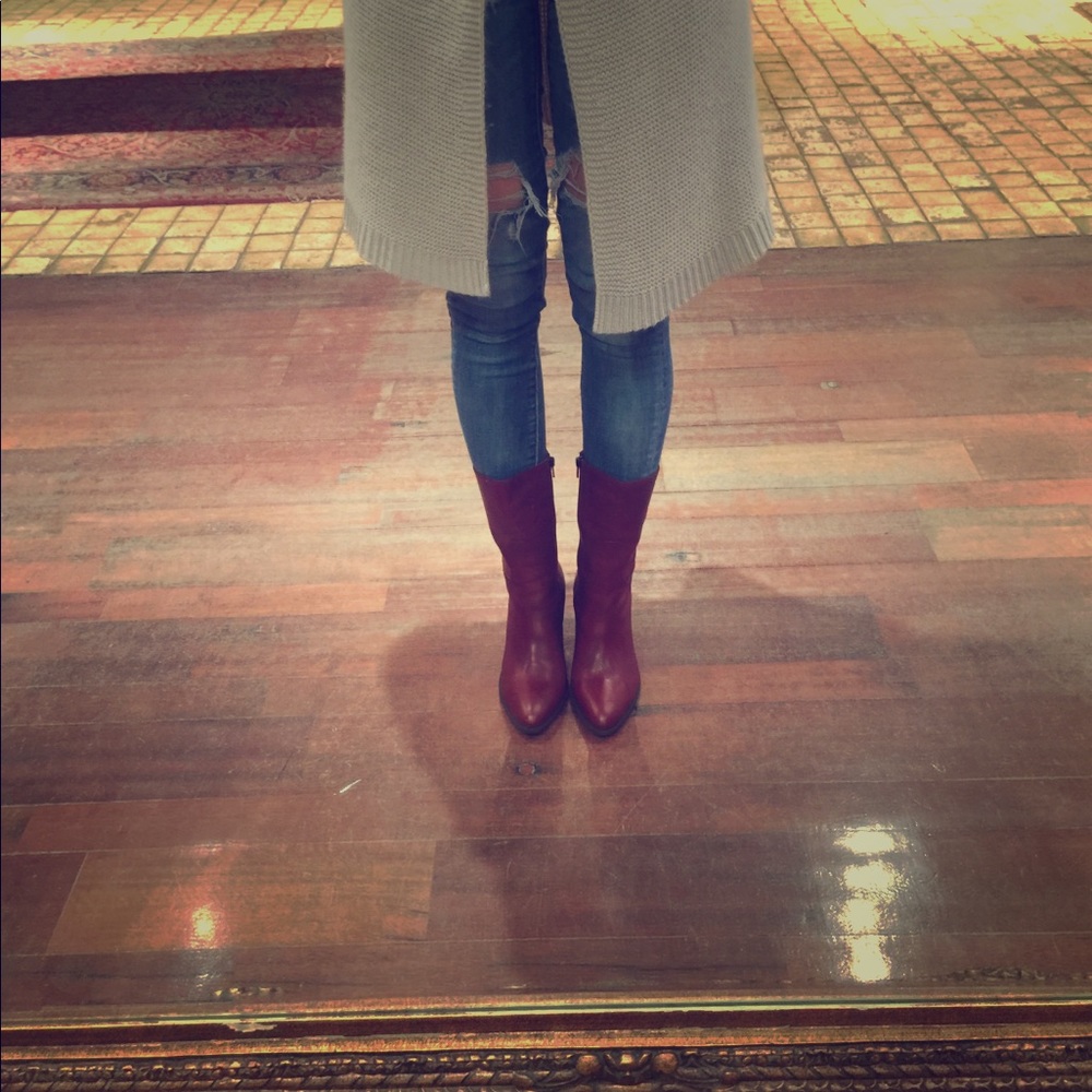 Steven cognac booties - WISTFUL